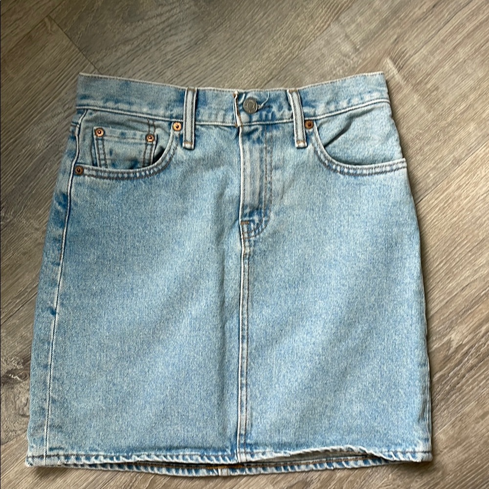 Levi's Light Blue Denim Mini Skirt